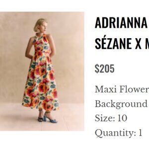 Sezane Adrianna Skirt - Sézane X Momonì Maxi Flowers Ecru Background - Size 10
